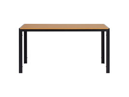 ebuy24 Noah tuintafel zwart, teak decor.