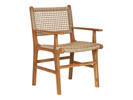 ebuy24 Derby eetkamerstoel Met armleuningen natuur.