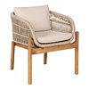 ebuy24 Terracina tuinstoel Inclusief kussen bruin, beige.