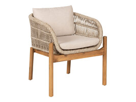 ebuy24 Terracina tuinstoel Inclusief kussen bruin, beige.
