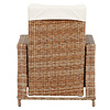ebuy24 Gram tuinstoel polyrattan met kussen natuur.