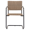ebuy24 Camille tuinstoel polyrattan zwart, natuur.
