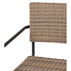 ebuy24 Camille tuinstoel polyrattan zwart, natuur.