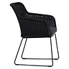 ebuy24 Sif tuinstoel polyrattan met kussen zwart, grijs.