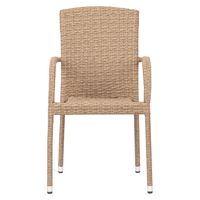 ebuy24 Anita tuinstoel stapelbaar natuur.