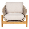 ebuy24 Terracina Lounge stoel inclusief kussen bruin, beige.