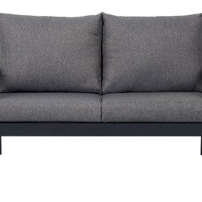 ebuy24 Lis tuinbank 2 pers. met kussens zwart, grijs.