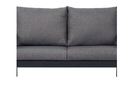 ebuy24 Lis tuinbank 2 pers. met kussens zwart, grijs.