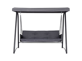 ebuy24 Sanne hangbank 3 pers. met kussen zwart, grijs.