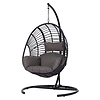 ebuy24 Armin hangstoel met kussen zwart.