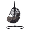 ebuy24 Armin hangstoel met kussen zwart.
