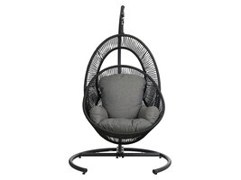 ebuy24 Tim hangstoel met kussen zwart, grijs.