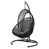 ebuy24 Tim hangstoel met kussen zwart, grijs.