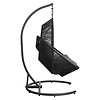 ebuy24 Tim hangstoel met kussen zwart, grijs.