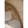 ebuy24 Bille lounge stoel polyrattan met kussen beige, natuur, grijs.