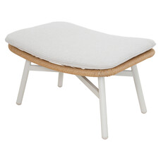 ebuy24 Bille voetbank met kussen beige, natuur, grijs.