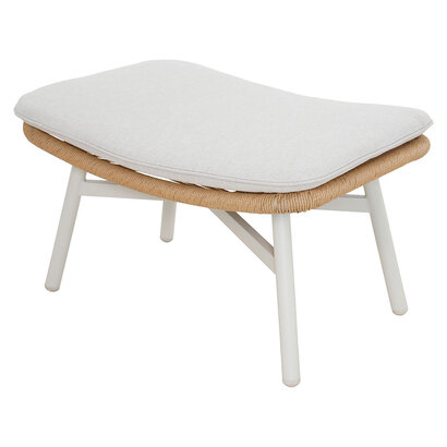 ebuy24 Bille voetbank met kussen beige, natuur, grijs.