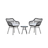 ebuy24 Viga lounge set 2 stoelen, 1 klein bijzettafel zwart.