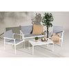 ebuy24 Break lounge set 1 bank, 2 stoelen, 1 salontafel wit.