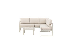 ebuy24 Salvador 1 hoekbank, 1 salontafel beige.