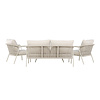 ebuy24 Sicily lounge set 1 bank, 2 stoelen, 1 salontafel beige.
