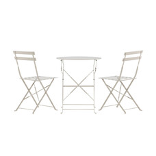 ebuy24 Tao lounge set 1 tafel, 2 stoelen beige.