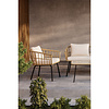 ebuy24 Ortigia lounge set 1 bank, 2 stoelen, 1 salontafel natuur.