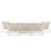 ebuy24 Palazzo lounge set 1 bank, 2 stoelen, 2 salontafels beige.