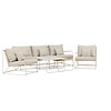 ebuy24 Palazzo lounge set 1 bank, 2 stoelen, 2 salontafels beige.