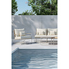 ebuy24 Palazzo lounge set 1 bank, 2 stoelen, 2 salontafels beige.