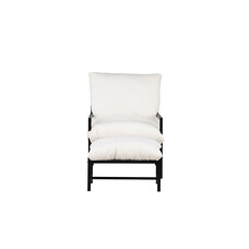 ebuy24 Corso lounge stoel met voetenbank zwart.