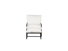 ebuy24 Corso lounge stoel met voetenbank zwart.