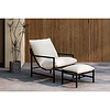 ebuy24 Corso lounge stoel met voetenbank zwart.