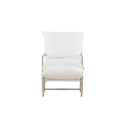 ebuy24 Corso lounge stoel met voetenbank beige.