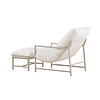 ebuy24 Corso lounge stoel met voetenbank beige.