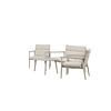 ebuy24 Mazzaro lounge set 1 bank, 2 stoelen, 1 salontafel beige.