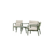 ebuy24 Mazzaro lounge set 1 bank, 2 stoelen, 1 salontafel groen.