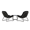 ebuy24 Cala lounge set 2 lounge stoelen, 1 salontafel antraciet.