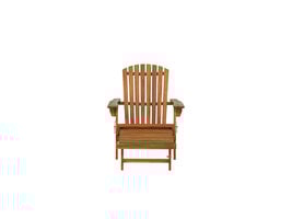 ebuy24 Tropea lounge stoel met uitschuifbare voetsteun natuur.