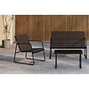 ebuy24 Scopello lounge set 1 bank, 2 stoelen, 1 salontafel zwart.