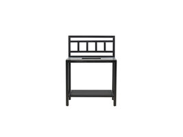 ebuy24 Alicante buitenkeuken middenstuk met werkblad met gat voor wasbak zwart.