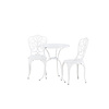 ebuy24 Nandin café set 1 tafel, 2 stoelen wit.