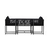 ebuy24 Noto café set 1 eettafel, 2 stoelen zwart.