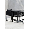 ebuy24 Noto café set 1 eettafel, 2 stoelen zwart.