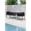 ebuy24 Noto café set 1 eettafel, 2 stoelen zwart.