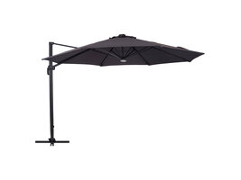 ebuy24 Torben hangparasol ø3,5m met zonnecel verlichting zwart, grijs.