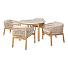 ebuy24 Terracina tuinmeubelset Met 5 delen bruin, beige.