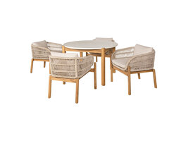 ebuy24 Terracina tuinmeubelset Met 5 delen bruin, beige.