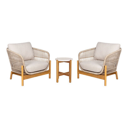 ebuy24 Terracina tuinmeubelset Met 3 delen bruin, beige.