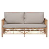 ebuy24 Neel sofaset polyrattan 4 delen met kussens natuur.